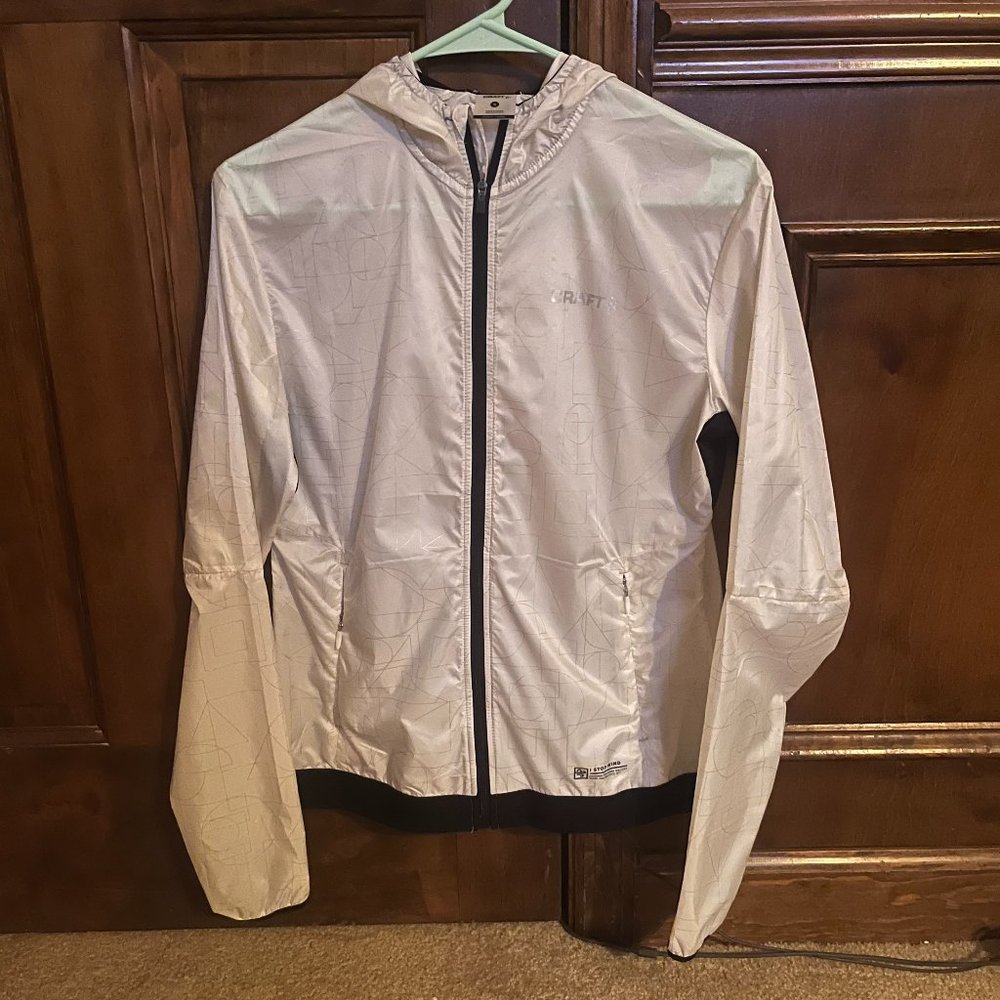 Women's Craft Sports Lumen Windbreaker Black and White Jacket